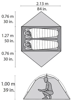 MSR Hubba Hubba NX / 2 Persoons Tent Groen - Afbeelding 3