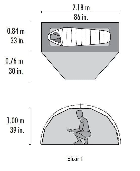 MSR Elixir 1 / 1 Persoons Tent Groen - Afbeelding 3
