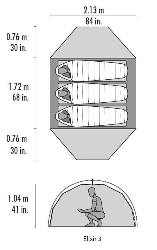 MSR Elixir 3 / 3 Persoons Tent Groen - Afbeelding 11