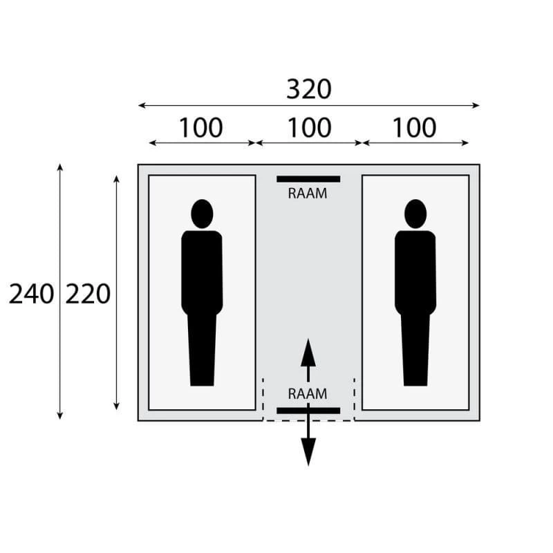 Safarica Chicco 2 TC / 2 Persoons Tent Grijs - Afbeelding 2