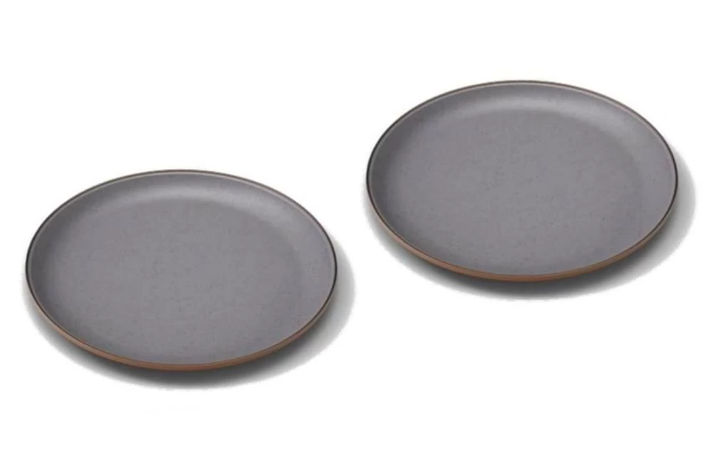 Barebones Geëmailleerd Diep Bord - Set 2 Stuks Grijs - Afbeelding 2