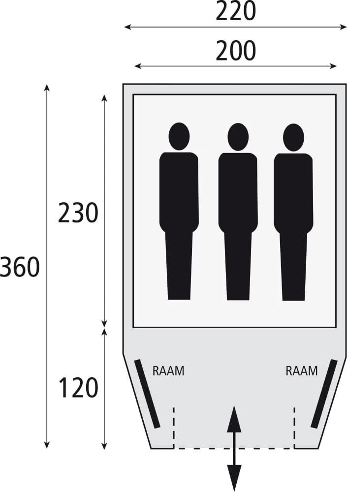 Bardani Stelvio 220 RSTC / 3 Persoons Tent Beige - Afbeelding 2
