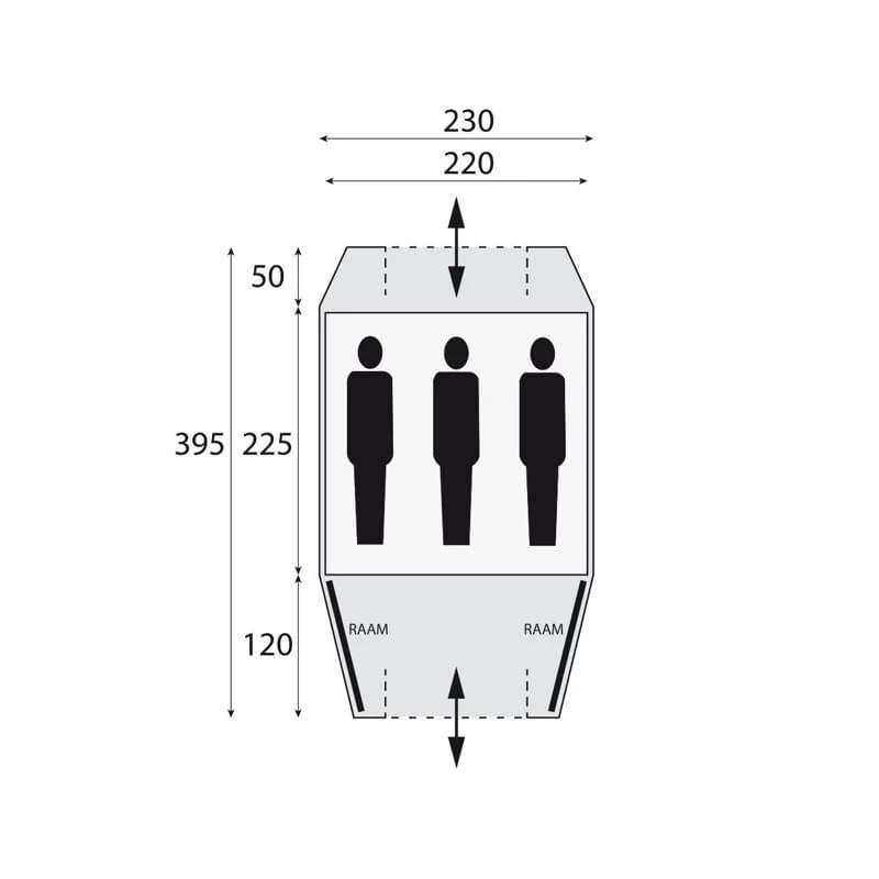 Safarica Kenia 230 TC / 3 Persoons Tent Grijs - Afbeelding 6
