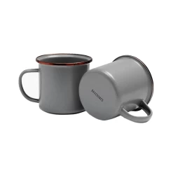 Barebones Geëmailleerde Beker - Set 2 Stuks Grijs