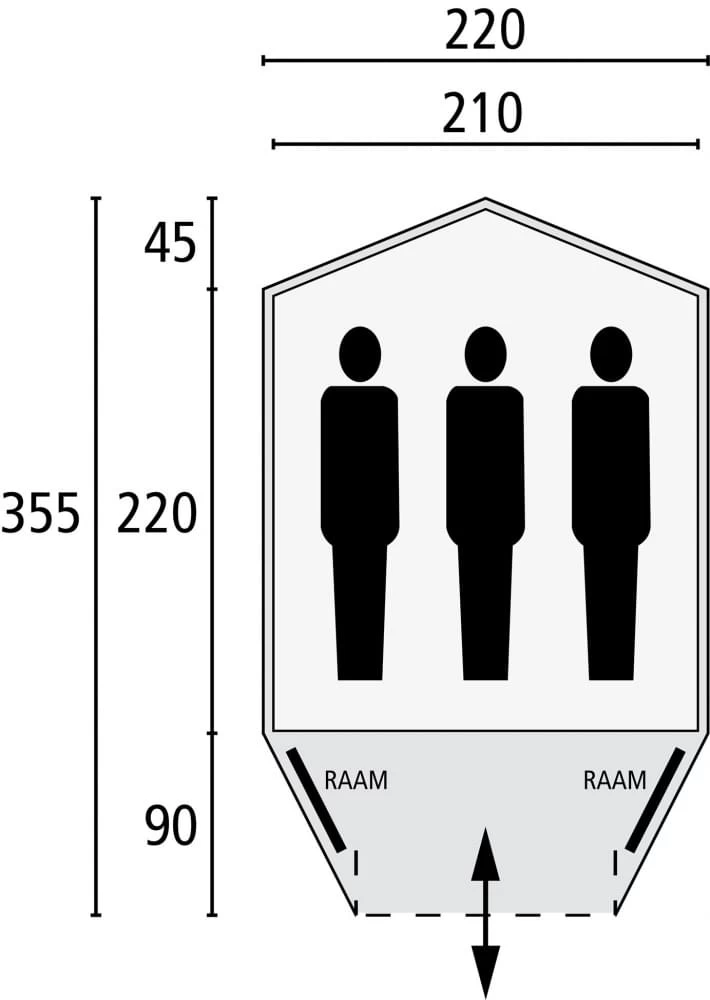 Safarica Velocity 3 - 3 Persoons Tent Grijs - Afbeelding 2