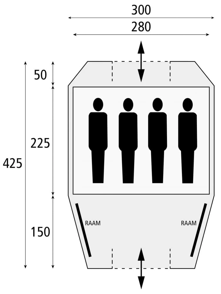Safarica Kenia 300 - 4 Persoons Tent Grijs - Afbeelding 6