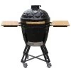 Outr Large Diamond 56 Kamado Barbecue Met Onderstel En Side Tables Donkergrijs