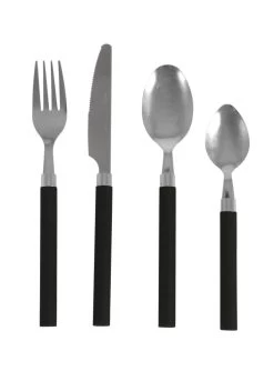 Bo-Camp Bestekset 4-delig Zwart