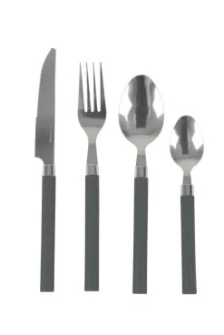 Bo-Camp Bestekset 4-delig Grijs