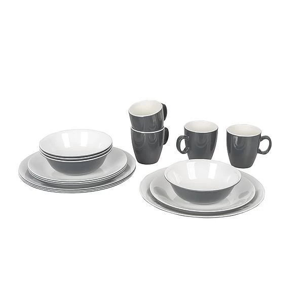 Bo-Camp Serviesset Melamine 16-delig Grijs