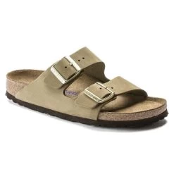 Birkenstock Arizona SFB Nubuck Narrow Slipper Dames Beige