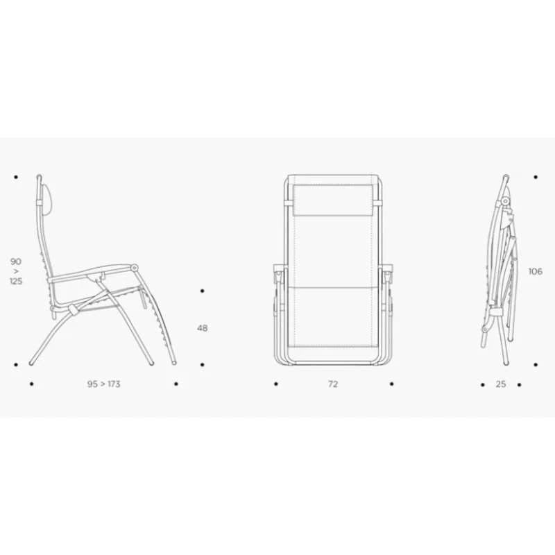 Lafuma RSX Clip Air Comfort XL Relaxstoel Zwart - Afbeelding 4