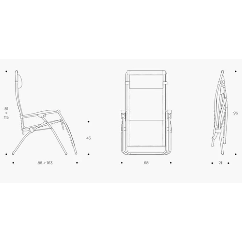 Lafuma RSX Clip Air Comfort Relaxstoel Bruin - Afbeelding 4