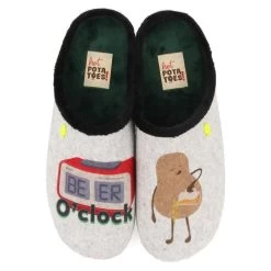 Hot Potatoes Bezau Beer O'clock Slof Heren Grijs