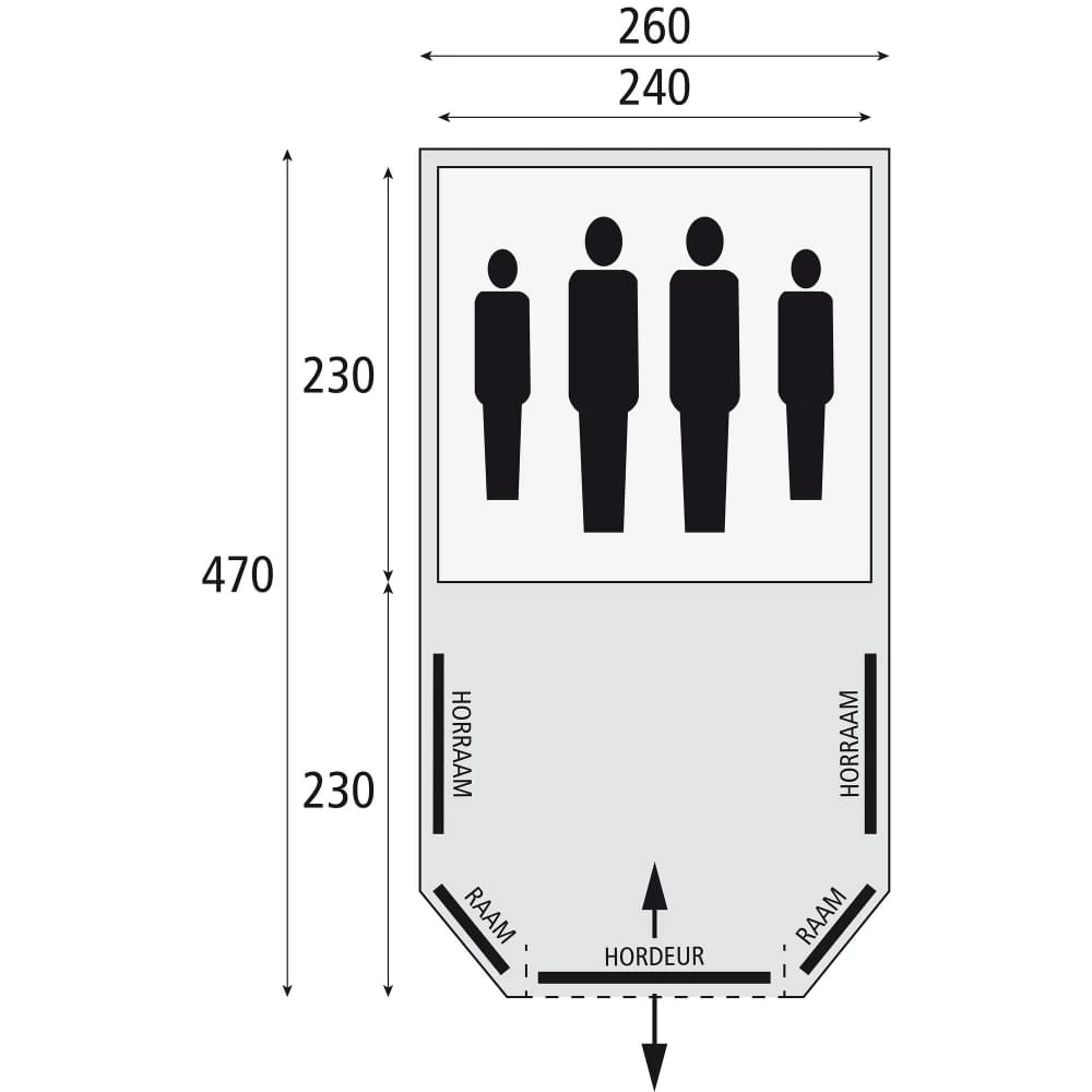 Bardani AirWave 260 TC AIR - 3 Persoons Opblaastent - Afbeelding 2