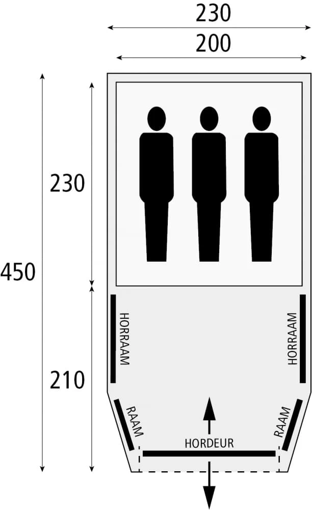 Bardani AirWave 230 TC AIR - 3 Persoons Opblaastent - Afbeelding 2