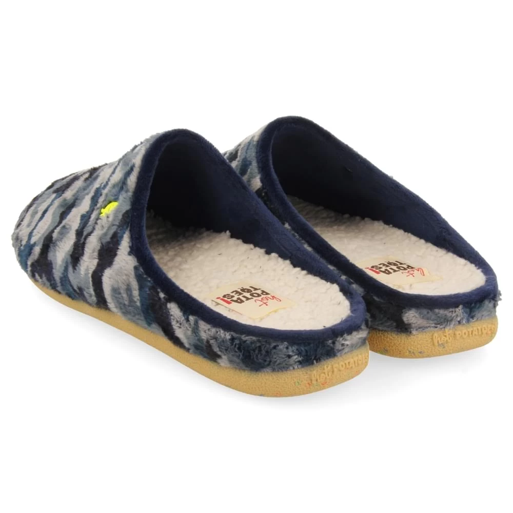 Hot Potatoes Hiebine Sloffen Heren Blauw - Afbeelding 3