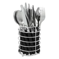 Bo-Camp Bestekset In Mandje Zwart