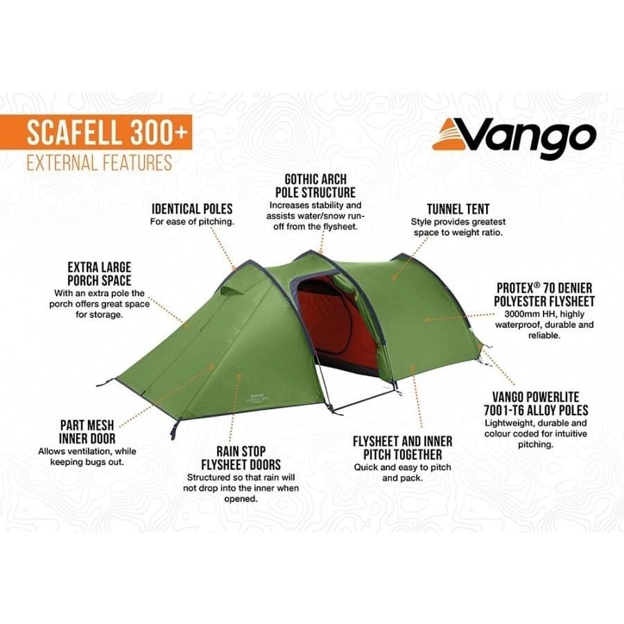 Vango Scafell 300 Plus / 3 Persoons Tunneltent - Afbeelding 3