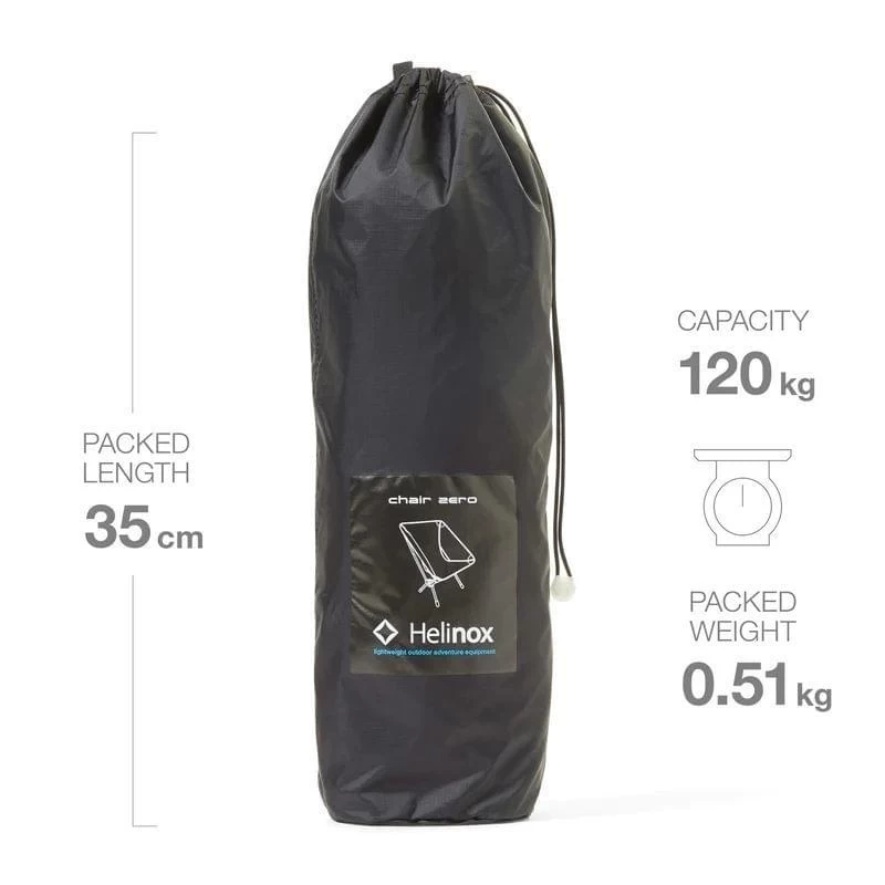 Helinox Chair Zero Lichtgewicht Stoel Zwart - Afbeelding 7